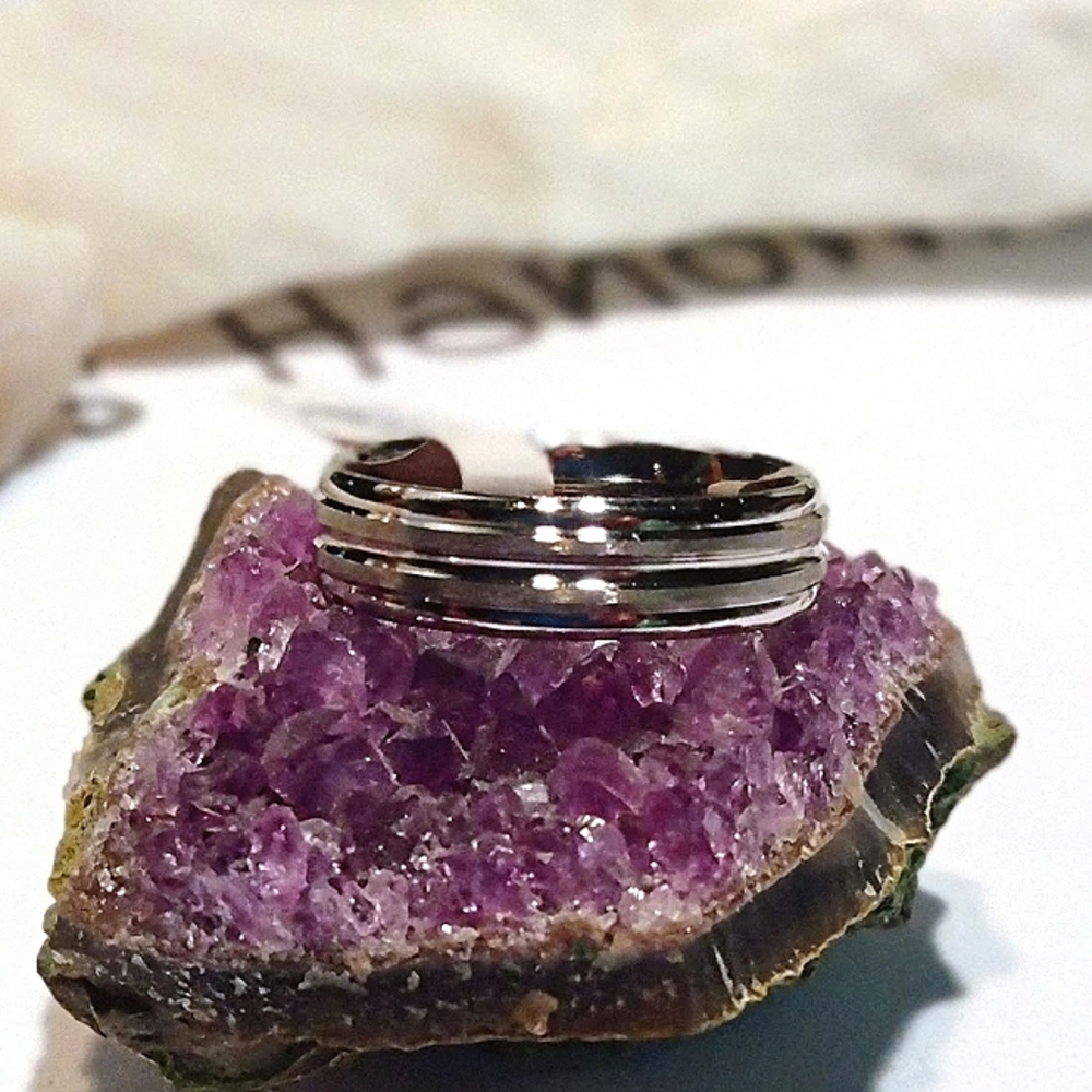 316 Stainless Steel Ring Frosted Stripes